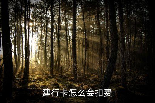建行信用卡为什么扣款，我的建行卡为什么会扣钱我想知道她是因为什么原因扣钱