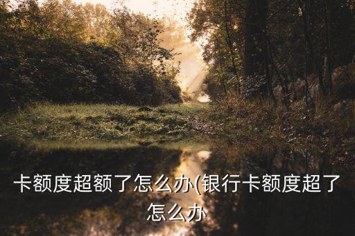 卡额度超额了怎么办(银行卡额度超了怎么办