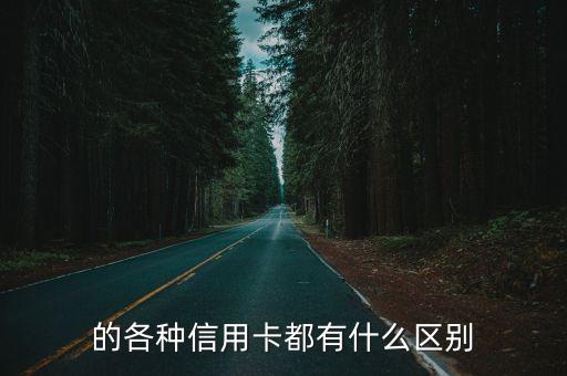 的各种信用卡都有什么区别