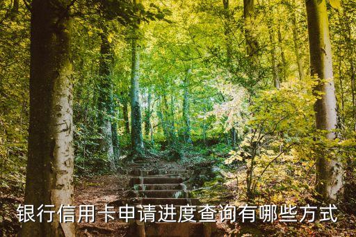 银行信用卡申请进度查询有哪些方式