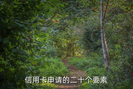 信用卡要素是什么，申请信用卡需要考虑什么因素