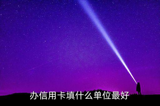 办信用卡填什么单位最好