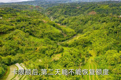 卡限额后,第二天能不能恢复额度