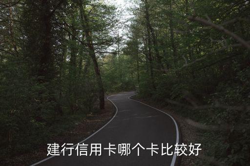建行信用卡哪个卡比较好