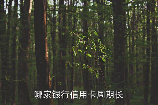 哪家银行信用卡周期长