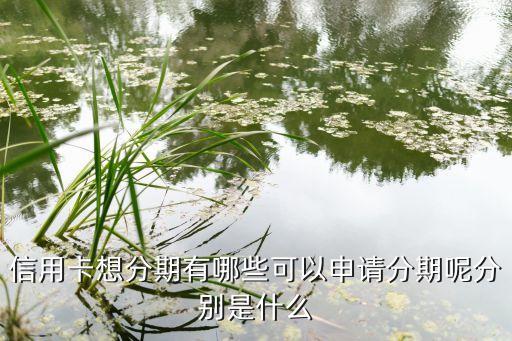 信用卡想分期有哪些可以申请分期呢分别是什么
