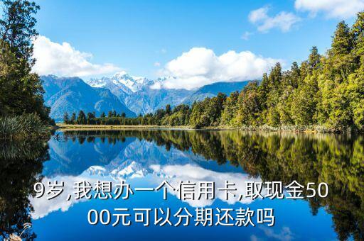 9岁,我想办一个信用卡,取现金5000元可以分期还款吗