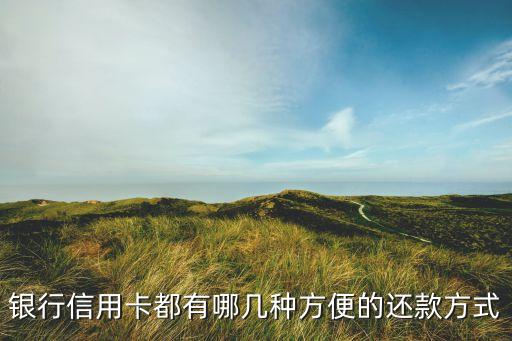 银行信用卡都有哪几种方便的还款方式
