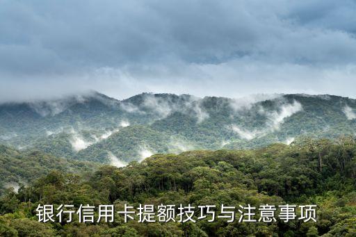 银行信用卡提额技巧与注意事项