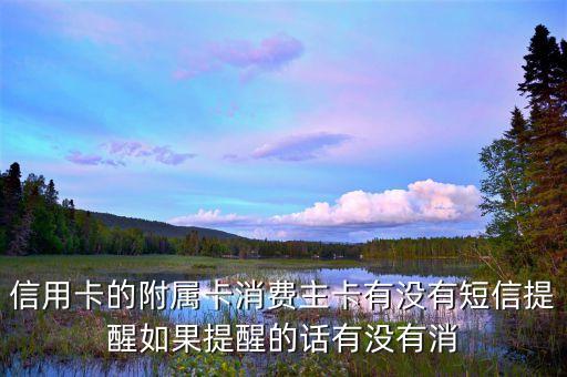 信用卡的附属卡消费主卡有没有短信提醒如果提醒的话有没有消