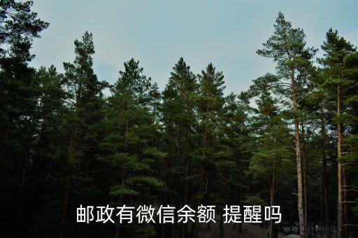 邮政有微信余额 提醒吗