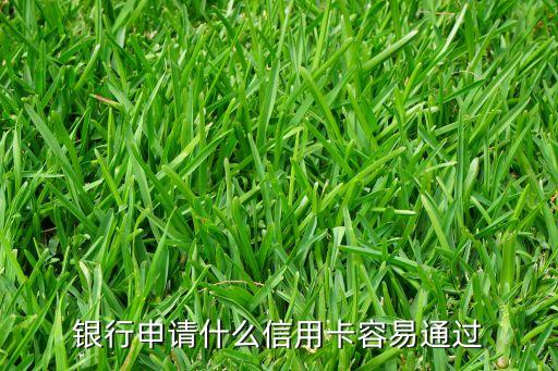 银行申请什么信用卡容易通过
