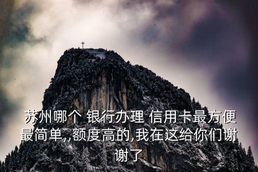 苏州办哪个银行信用卡好办,哪个银行信用卡好办又快拿卡