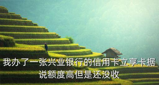 我办了一张兴业银行的信用卡立享卡据说额度高但是还没收