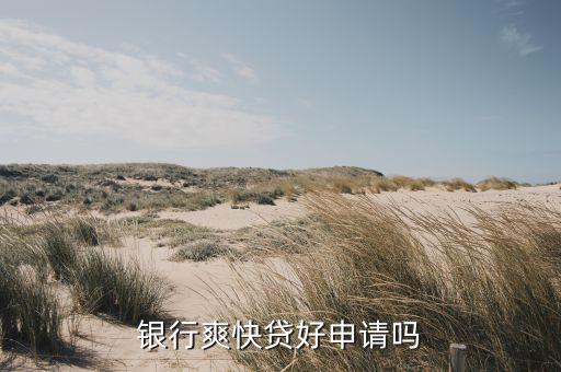 银行爽快贷好申请吗