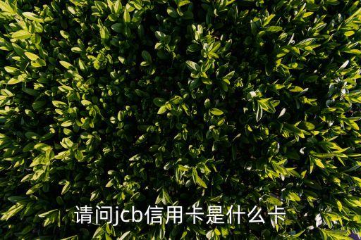 请问jcb信用卡是什么卡