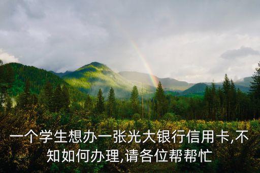 湖州人怎么申请光大信用卡,中国光大银行湖州分行进行查询