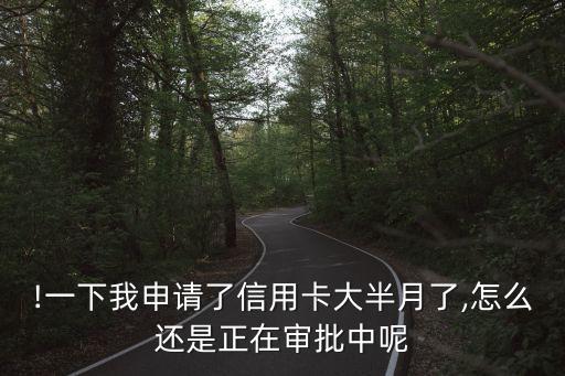 !一下我申请了信用卡大半月了,怎么还是正在审批中呢