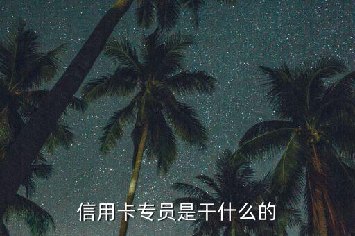 信用卡专员是干什么的