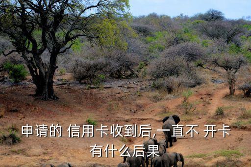 申请的 信用卡收到后,一直不 开卡有什么后果