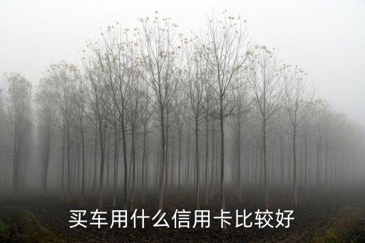 买车用什么信用卡比较好
