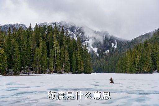 额度是什么意思