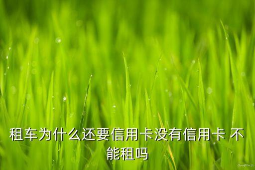 租车为什么还要信用卡没有信用卡 不能租吗