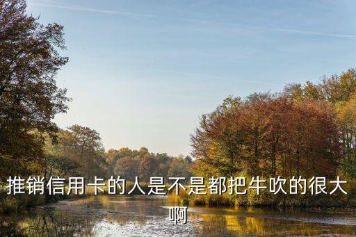 推销信用卡的人是不是都把牛吹的很大啊