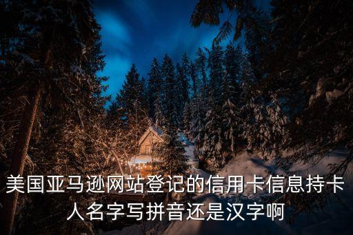 美国亚马逊网站登记的信用卡信息持卡人名字写拼音还是汉字啊