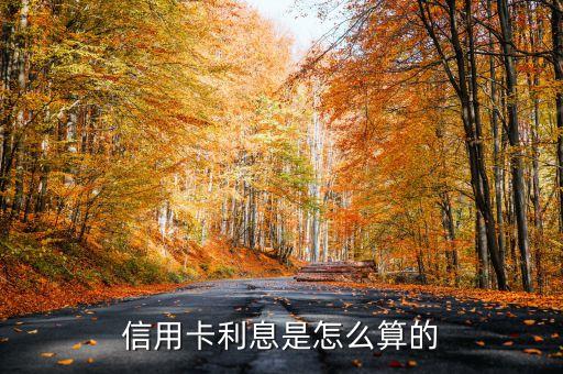 信用卡利息是怎么算的