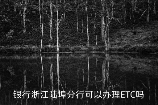 银行浙江陆埠分行可以办理ETC吗