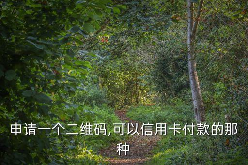 申请一个二维码,可以信用卡付款的那种