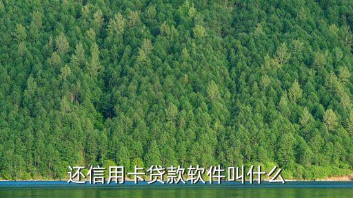 还信用卡贷款软件叫什么