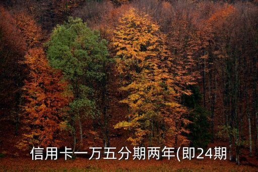 信用卡一万五分期两年(即24期