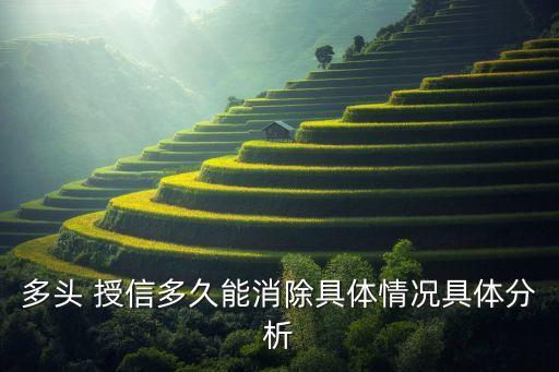多头 授信多久能消除具体情况具体分析