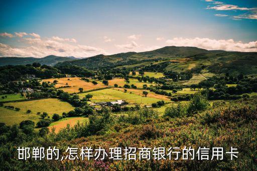 邯郸的,怎样办理招商银行的信用卡