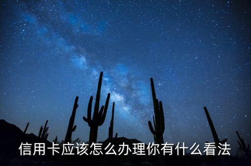 信用卡应该怎么办理你有什么看法