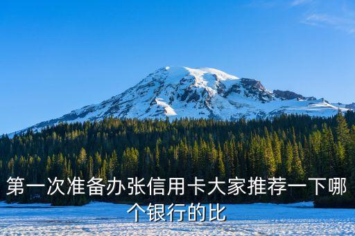 第一次准备办张信用卡大家推荐一下哪个银行的比