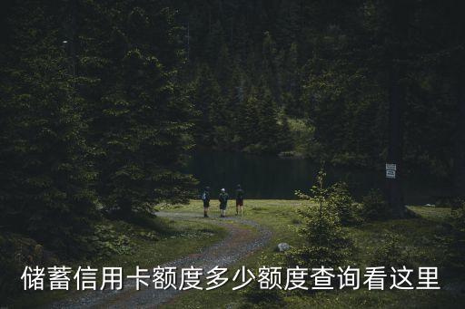 储蓄信用卡额度多少额度查询看这里
