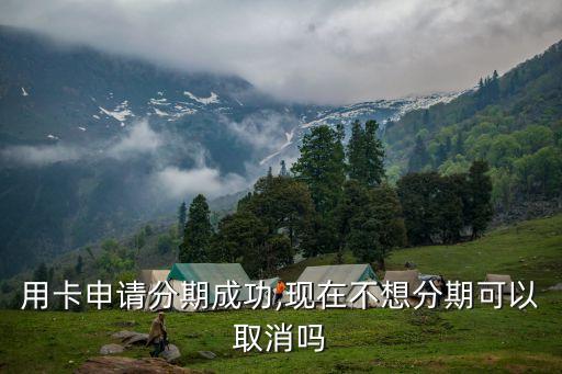 用卡申请分期成功,现在不想分期可以取消吗