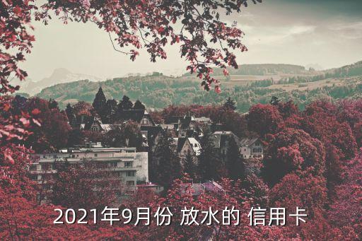 2021年9月份 放水的 信用卡