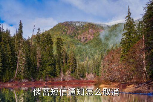 储蓄短信通知怎么取消