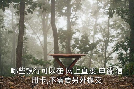 哪些银行可以在 网上直接 申请 信用卡,不需要另外提交