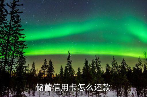 储蓄信用卡怎么还款