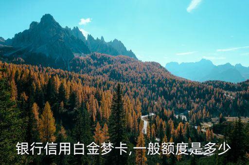 银行信用白金梦卡,一般额度是多少