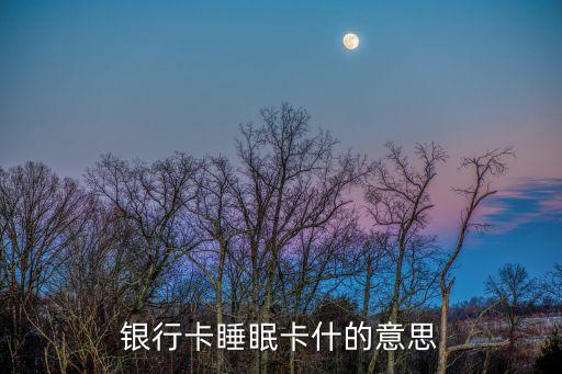 睡眠信用卡指什么，中国建设银行睡眠卡是什么意思