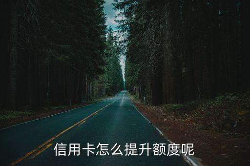 信用卡怎么提升额度呢