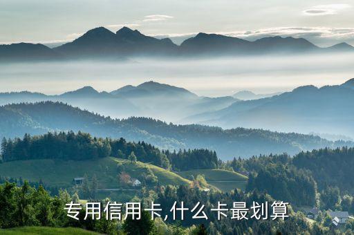 专用信用卡,什么卡最划算