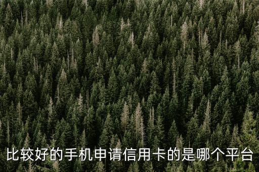 手机用什么软件办信用卡，办理信用卡的app哪个好
