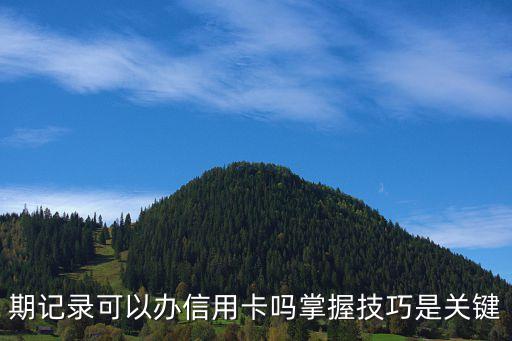 期记录可以办信用卡吗掌握技巧是关键